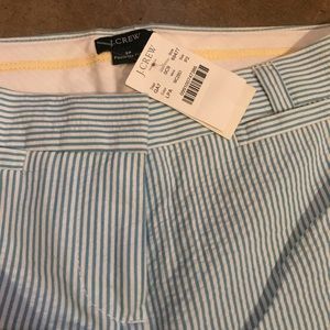 J Crew Seersucker Pants NEW 2 Petite